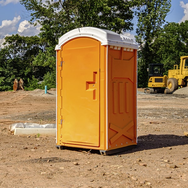 how often are the portable restrooms cleaned and serviced during a rental period in Byron New York